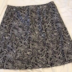 Talbots Cotton Lined Side Zip Skirt Size 14